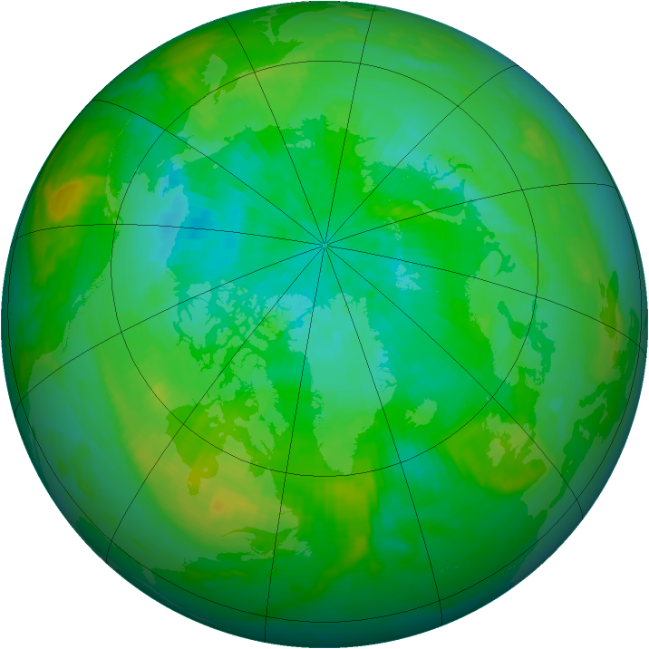 Arctic ozone map for 23 August 1987